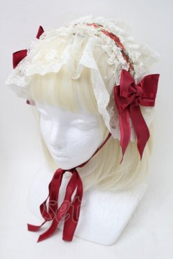 画像1: BABY,THE STARS SHINE BRIGHT / Lady Victorian Rose Jewelry〜想いは薔薇の花びらの上に〜柄ヘッドドレス  赤ｘキナリ S-25-11-18-011-BA-AC-HR-ZS