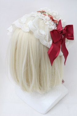 画像2: BABY,THE STARS SHINE BRIGHT / Lady Victorian Rose Jewelry〜想いは薔薇の花びらの上に〜柄ヘッドドレス  赤ｘキナリ S-25-11-18-011-BA-AC-HR-ZS