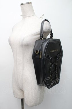 画像2: ATELIER PIERROT / "Nocturnal Grave" Vampire's Coffin Bag バッグ  黒 S-25-11-18-015-EL-BG-HR-ZS