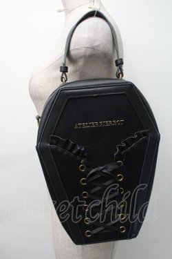 画像3: ATELIER PIERROT / "Nocturnal Grave" Vampire's Coffin Bag バッグ  黒 S-25-11-18-015-EL-BG-HR-ZS