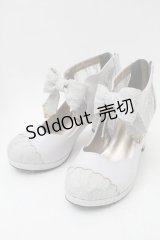 axes femme / レースｘリボンヒールブーツ M グレー S-25-11-18-002-AX-SK-HR-ZS