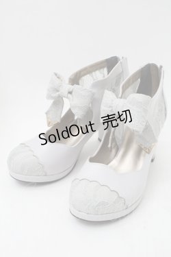 画像1: axes femme / レースｘリボンヒールブーツ M グレー S-25-11-18-002-AX-SK-HR-ZS