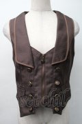 axes femme / ジップデザインベスト  ブラウン S-25-11-18-016-AX-TO-HR-ZS