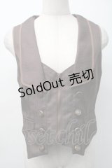 axes femme / ジップデザインベスト  ブラウン S-25-11-18-016-AX-TO-HR-ZS