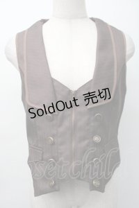 axes femme / ジップデザインベスト  ブラウン S-25-11-18-016-AX-TO-HR-ZS