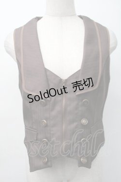 画像1: axes femme / ジップデザインベスト  ブラウン S-25-11-18-016-AX-TO-HR-ZS