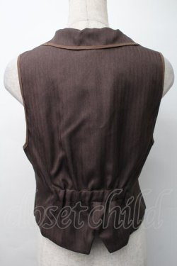 画像2: axes femme / ジップデザインベスト  ブラウン S-25-11-18-016-AX-TO-HR-ZS