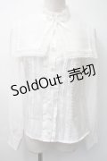 To Alice / セーラー襟サテンブラウス  白 S-25-11-18-017-LO-BL-HR-ZS