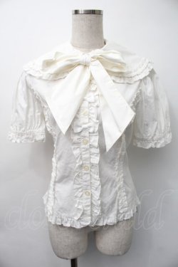 画像1: metamorphose / Lace up dollセットのブラウス  白 S-25-11-18-018-ME-BL-HR-ZS