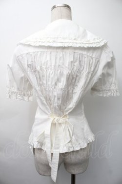 画像2: metamorphose / Lace up dollセットのブラウス  白 S-25-11-18-018-ME-BL-HR-ZS