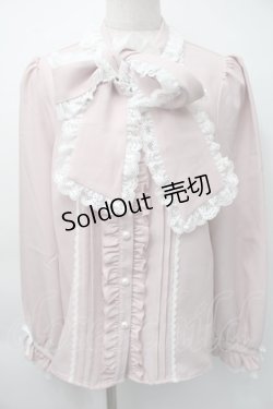 画像1: Dear My Love / レースフリルたっぷり上品ボウタイリボンブラウス LL ピンク S-25-11-18-020-EL-BL-HR-ZI