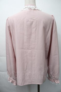 画像2: Dear My Love / レースフリルたっぷり上品ボウタイリボンブラウス LL ピンク S-25-11-18-020-EL-BL-HR-ZS