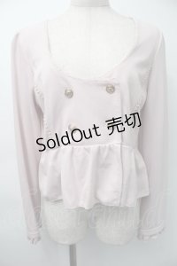 axes femme / カットショートカーデ  ピンク S-25-11-18-021-AX-TO-HR-ZS