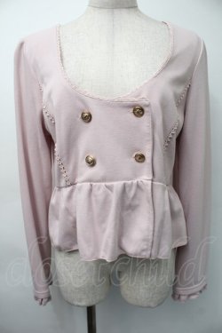 画像1: axes femme / カットショートカーデ  ピンク S-25-11-18-021-AX-TO-HR-ZS