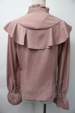 画像2: axes femme / ローズ刺繍フリルブラウス  ピンク S-25-11-18-022-AX-BL-HR-ZS (2)