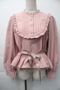 FLC / 皆方由衣コラボペプラムブラウス L ピンク S-25-11-18-023-LO-BL-HR-ZS