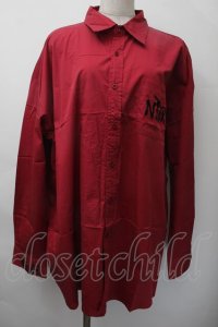 NieR Clothing / 刺繍シャツ  赤 S-25-11-18-024-PU-TO-HR-ZS