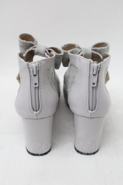 画像3: axes femme / レースｘリボンヒールブーツ M グレー S-25-11-18-002-AX-SK-HR-ZS