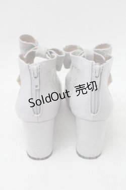 画像3: axes femme / レースｘリボンヒールブーツ M グレー S-25-11-18-002-AX-SK-HR-ZS