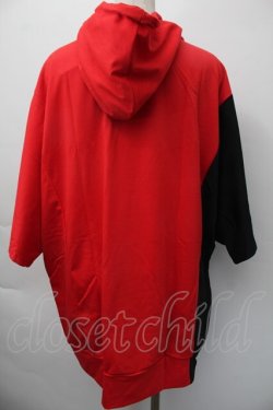 画像2: NieR Clothing / 刺繍バイカラープルオーバー  黒ｘ赤 S-25-11-18-025-PU-TO-HR-ZS