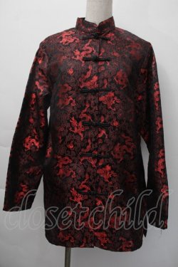 画像1: LISTEN FLAVOR / ブロケードチャイナシャツ  黒 S-25-11-18-026-PU-BL-AS-ZS