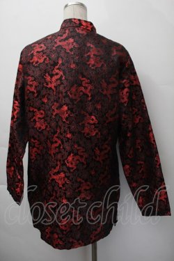 画像2: LISTEN FLAVOR / ブロケードチャイナシャツ  黒 S-25-11-18-026-PU-BL-AS-ZS