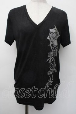 画像1: Sixh / バラプリントTシャツ  黒 S-25-11-18-030-HN-TS-HR-ZS