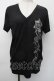 画像1: Sixh / バラプリントTシャツ  黒 S-25-11-18-030-HN-TS-HR-ZS (1)