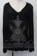Sixh / プリントロングTシャツ  黒 S-25-11-18-031-HN-TS-HR-ZS