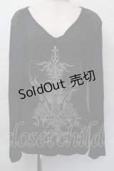 Sixh / プリントロングTシャツ  黒 S-25-11-18-031-HN-TS-HR-ZS