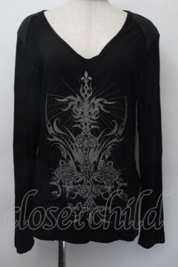 画像1: Sixh / プリントロングTシャツ  黒 S-25-11-18-031-HN-TS-HR-ZS