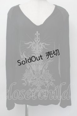 画像1: Sixh / プリントロングTシャツ  黒 S-25-11-18-031-HN-TS-HR-ZS