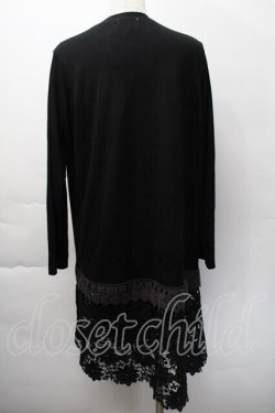 画像2: axes femme / 裾レースＵＶカットカーデ  黒 S-25-11-18-032-AX-TO-AS-ZS