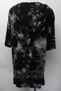 画像2: Deorart / タイダイフード付き半袖パーカー  黒 S-25-11-18-033-PU-TO-HR-ZS