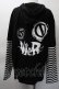 画像2: NieR Clothing / ボーダー切替重ね着風プルオーバー  黒ｘ白 S-25-11-18-037-PU-TO-HR-ZS (2)