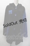 NieR Clothing / バイカラーファーカーディガン  黒ｘ青 S-25-11-18-039-PU-TO-HR-ZS