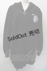 NieR Clothing / NieRちゃん起毛ZIPパーカー  黒 S-25-11-18-040-PU-TO-HR-ZS