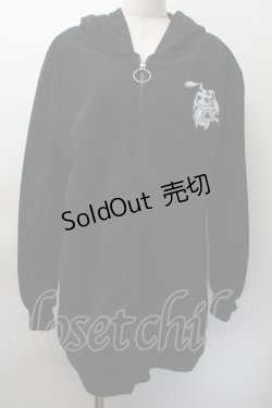 画像1: NieR Clothing / NieRちゃん起毛ZIPパーカー  黒 S-25-11-18-040-PU-TO-HR-ZS