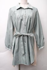 axes femme / バックシャンストライプチュニ  ミントｘアイボリー S-25-11-20-044-AX-OP-HR-ZS