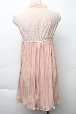 画像2: axes femme / プリーツシフォンノースリーブトップス  ピンク S-25-11-20-045-AX-BL-HR-ZS