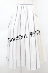 LOLITA / 切替シフォンスカート  白ｘキナリｘ青 S-25-11-20-047-LO-SK-HR-ZS