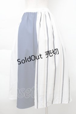 画像2: LOLITA / 切替シフォンスカート  白ｘキナリｘ青 S-25-11-20-047-LO-SK-HR-ZS
