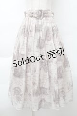 an another angelus / ブリティッシュトワル柄シアータックスカート  ベージュ S-25-11-20-048-CA-SK-HR-ZS