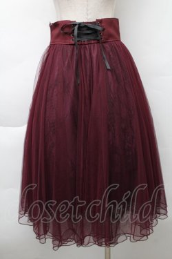 画像2: axes femme POETIQUE / フェイバリットカラースカート  ワイン S-25-11-20-049-AX-SK-HR-ZS