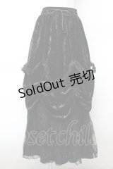 DARK IN LOVE / ベロアロングスカート  黒 S-25-11-20-050-PU-SK-AS-ZS