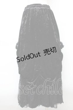 画像2: DARK IN LOVE / ベロアロングスカート  黒 S-25-11-20-050-PU-SK-AS-ZS