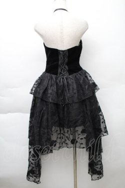 画像2: DARK IN LOVE / ベロア＆チュール切替ワンピース  黒 S-25-11-20-052-PU-OP-AS-ZS
