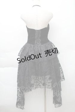 画像2: DARK IN LOVE / ベロア＆チュール切替ワンピース  黒 S-25-11-20-052-PU-OP-AS-ZS