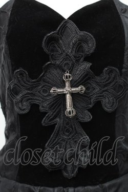 画像3: DARK IN LOVE / ベロア＆チュール切替ワンピース  黒 S-25-11-20-052-PU-OP-AS-ZS