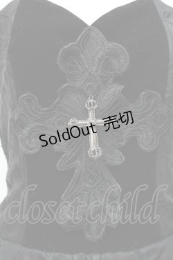 画像3: DARK IN LOVE / ベロア＆チュール切替ワンピース  黒 S-25-11-20-052-PU-OP-AS-ZS